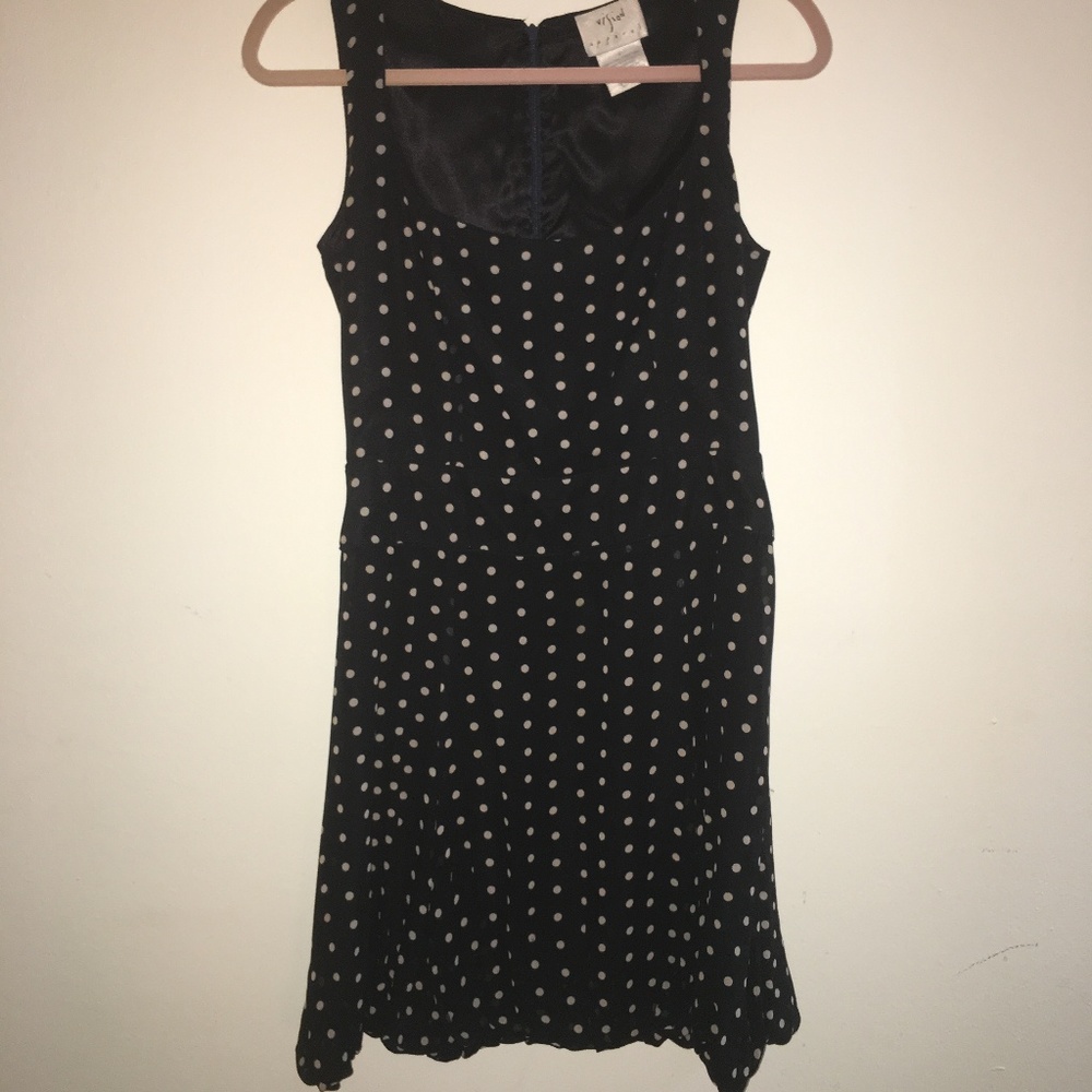 Black/white polka dot dress